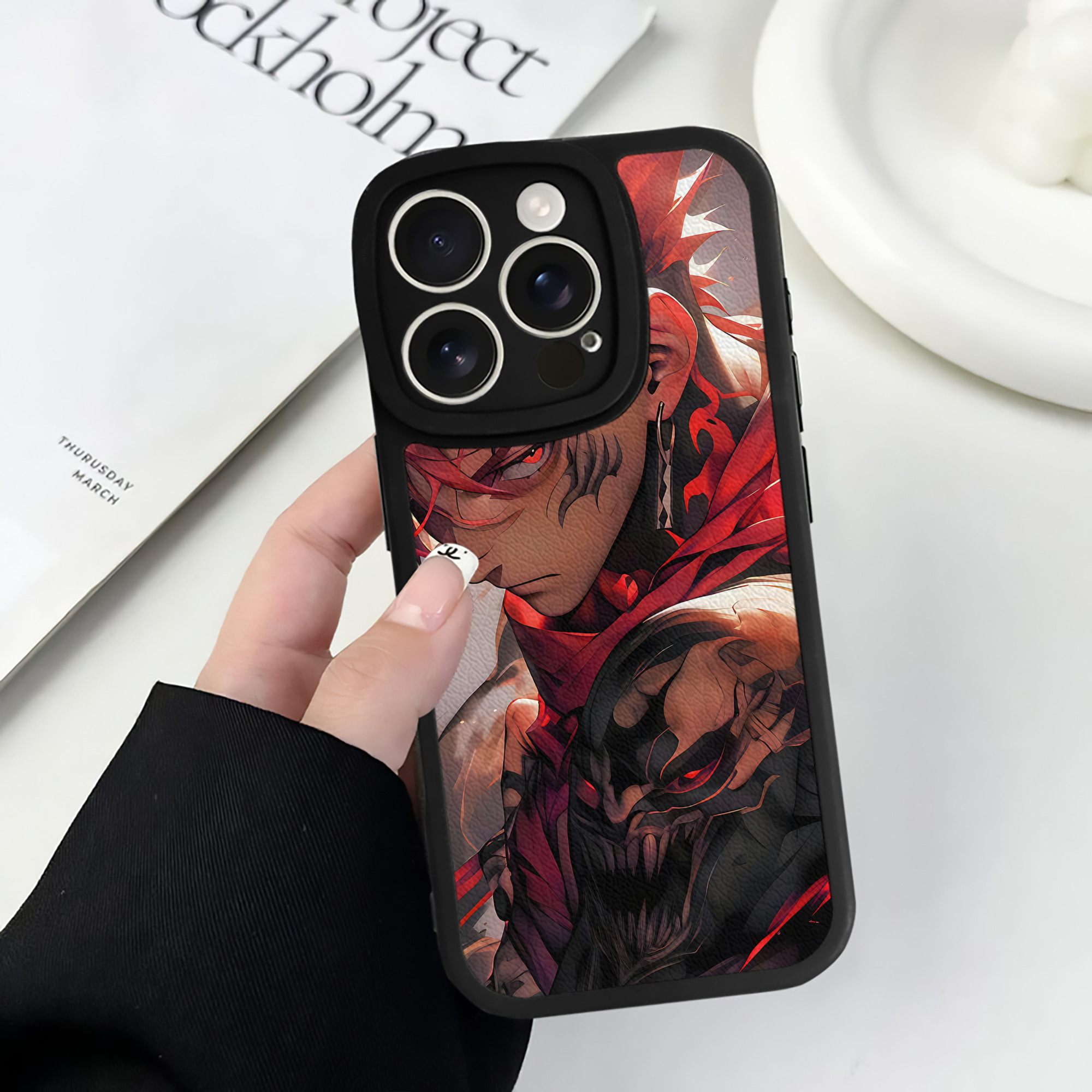 （画像用） 呪術廻戦 Jujutsu Kaisen 【iPhone 16シリーズ対応】シリコンスマホケース（レザー調） 材質：シリコン